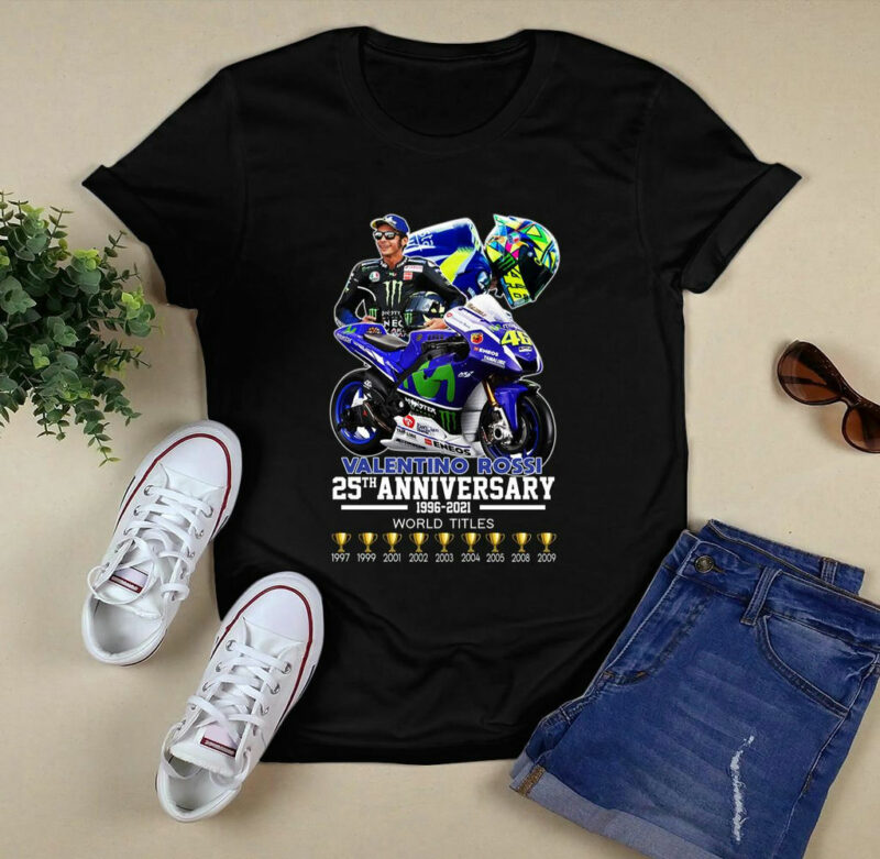 Awesome Signature Valentino Rossi 25Th Anniversary 1996 2021 0 T Shirt