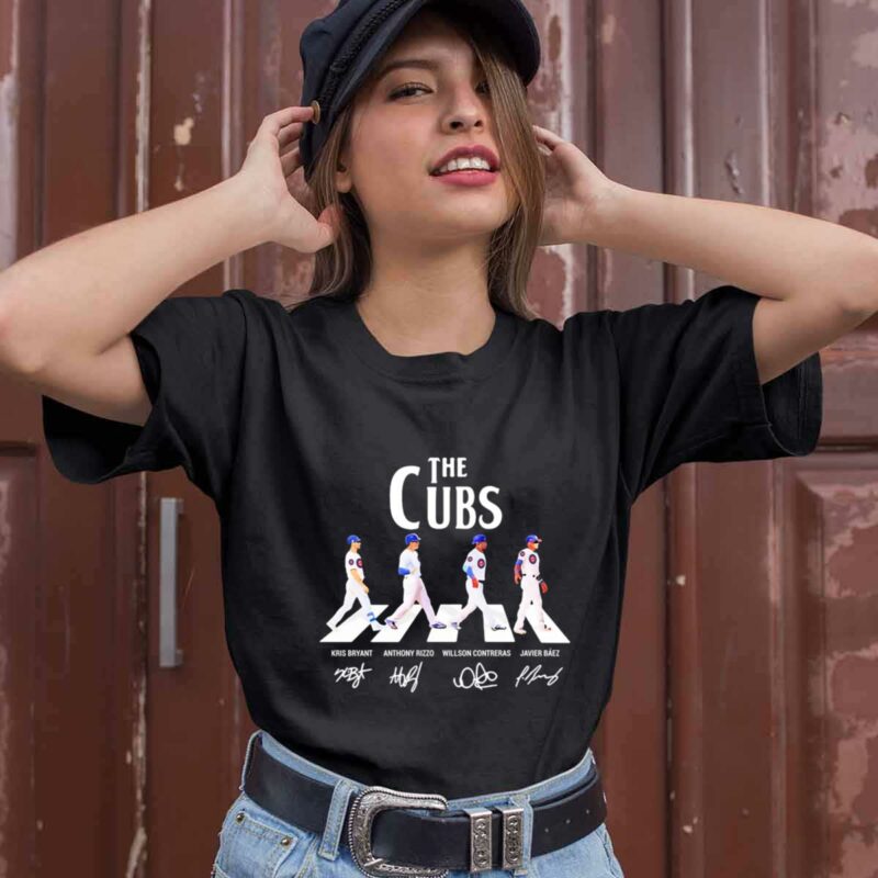 Awesome The Chicago Cubs Baseball Team Abbey Road Signatures 0 T Shirt