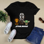 Baby Milo Meets Baby Yoda in Bape the Mandalorian 3 T Shirt