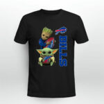 Baby Yoda And Groot Hug Buffalo Bills 3 T Shirt
