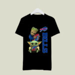Baby Yoda And Groot Hug Buffalo Bills 4 T Shirt