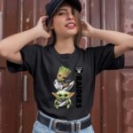 Baby Yoda And Groot Hug Oakland Raiders 0 T Shirt