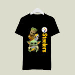 Baby Yoda And Groot Hug Pittsburgh Steelers 3 T Shirt