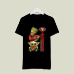 Baby Yoda And Groot Hug San Francisco 49ers 4 T Shirt