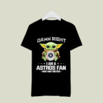 Baby Yoda Damn Right I Am a Astros Fan Now and Forever Houston Astros Baseball Team Fan 3 T Shirt