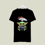 Baby Yoda Hand Denver Broncos football 3 T Shirt