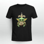 Baby Yoda Hand New Orleans Saints 4 T Shirt