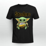 Baby Yoda Hold Ball Pittsburgh Steelers 3 T Shirt