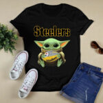 Baby Yoda Hold Ball Pittsburgh Steelers 4 T Shirt