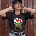 Baby Yoda Hold logo Kansas City Chiefs 0 T Shirt
