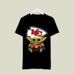 Baby Yoda Hold logo Kansas City Chiefs 3 T Shirt