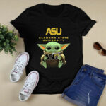 Baby Yoda Hug Alabama State University 2 T Shirt