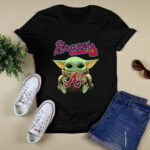 Baby Yoda Hug Atlanta Braves 2 T Shirt