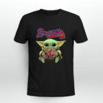 Baby Yoda Hug Atlanta Braves 3 T Shirt