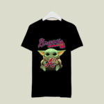 Baby Yoda Hug Atlanta Braves 4 T Shirt