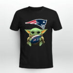 Baby Yoda Hug Ball New England Patriots 3 T Shirt