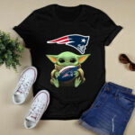 Baby Yoda Hug Ball New England Patriots 4 T Shirt