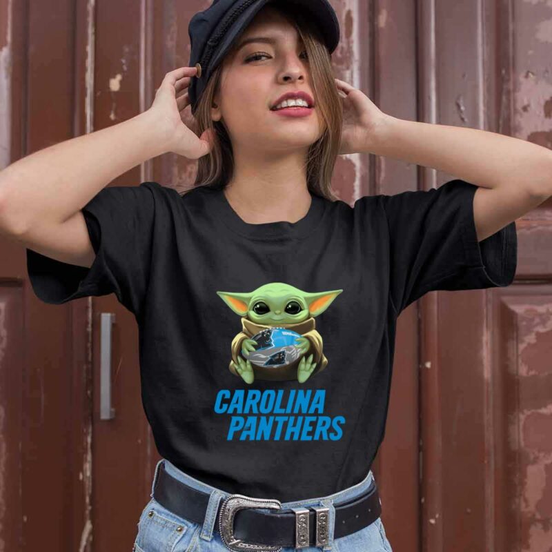 Baby Yoda Hug Carolina Panthers 0 T Shirt