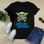 Baby Yoda Hug Carolina Panthers 2 T Shirt