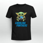 Baby Yoda Hug Carolina Panthers 4 T Shirt