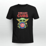 Baby Yoda Hug Chicago Cubs 3 T Shirt