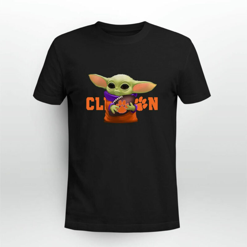 Baby Yoda Hug Clemson Tigers 0 T Shirt