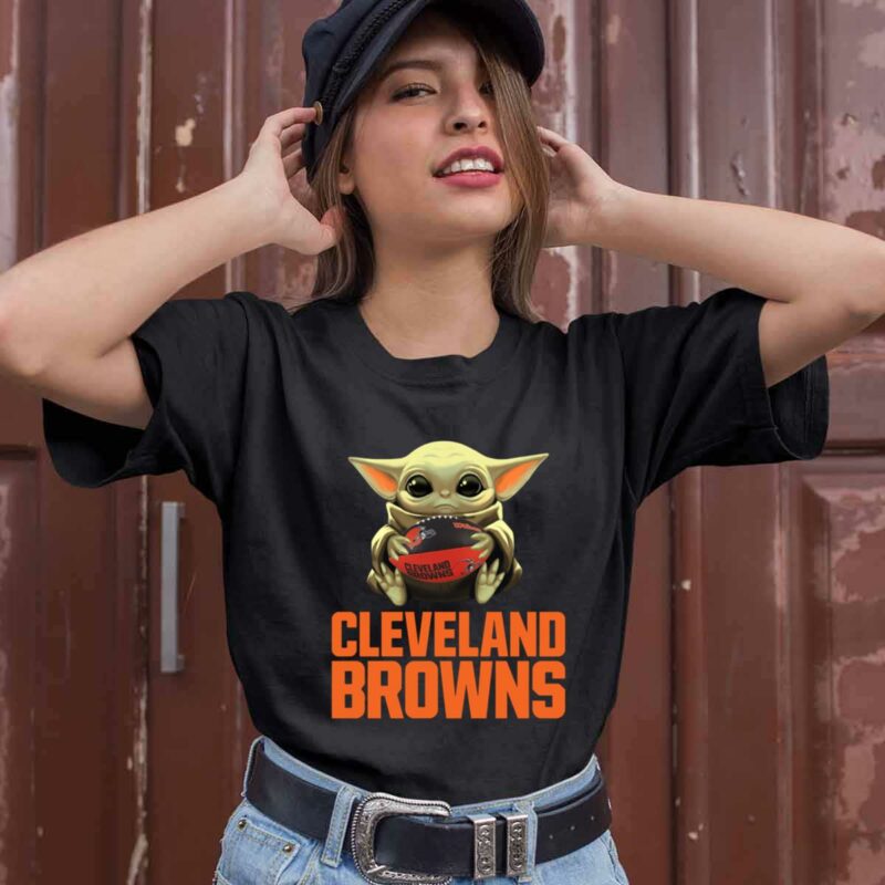 Baby Yoda Hug Cleveland Browns 0 T Shirt