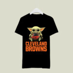 Baby Yoda Hug Cleveland Browns 4 T Shirt