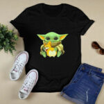 Baby Yoda Hug Corgi 4 T Shirt