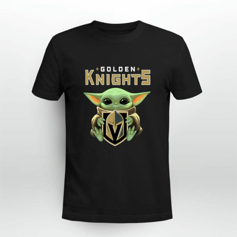 Baby Yoda Hug Golden Knights 0 T Shirt