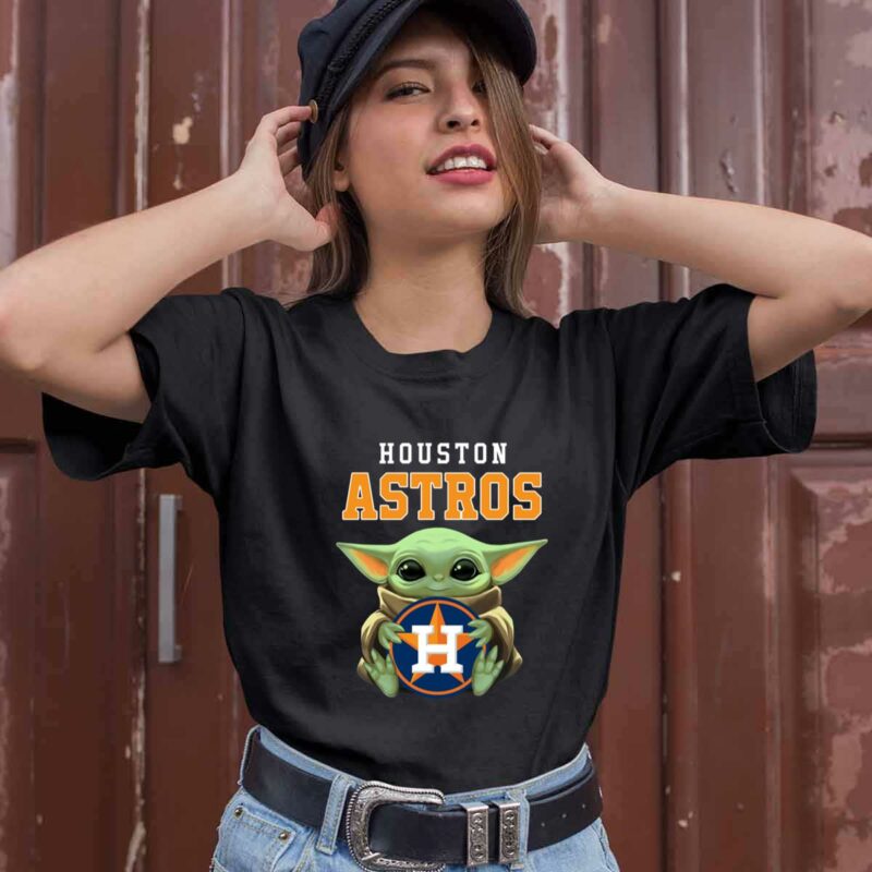 Baby Yoda Hug Houston Astros 0 T Shirt