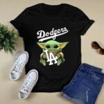 Baby Yoda Hug Los Angeles Dodgers 2 T Shirt