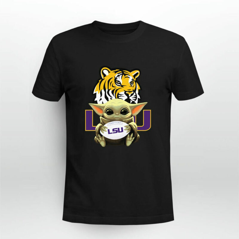 Baby Yoda Hug Lsu Tigers Ball 0 T Shirt