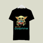 Baby Yoda Hug Miami Dolphins 2 T Shirt