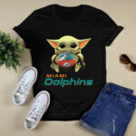 Baby Yoda Hug Miami Dolphins 3 T Shirt