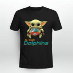 Baby Yoda Hug Miami Dolphins 4 T Shirt