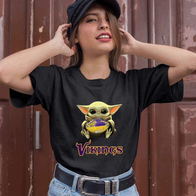 Baby Yoda Hug Minnesota Vikings 0 T Shirt