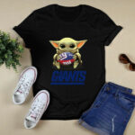 Baby Yoda Hug New York Giants 2 T Shirt