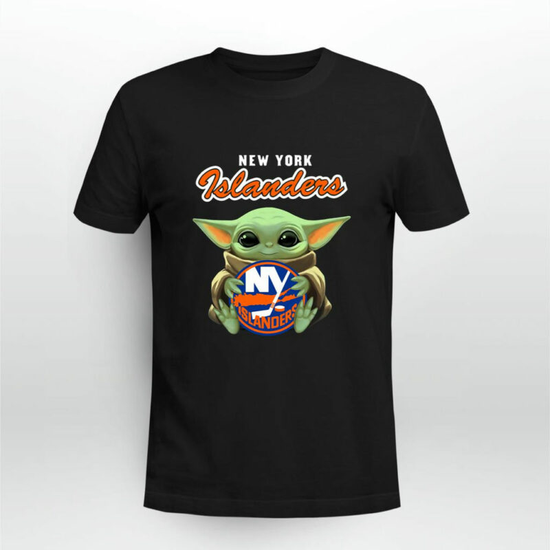 Baby Yoda Hug New York Islanders 0 T Shirt