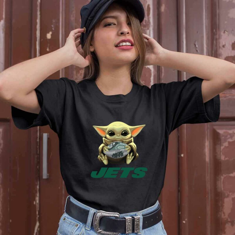 Baby Yoda Hug New York Jets 0 T Shirt