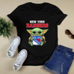 Baby Yoda Hug New York Rangers 4 T Shirt