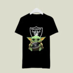 Baby Yoda Hug Oakland Raiders football 2 T Shirt