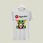 Baby Yoda Hug Pizza Hut 5 T Shirt