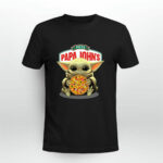 Baby Yoda Hug Pizza Papa Johns 2 T Shirt