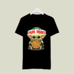 Baby Yoda Hug Pizza Papa Johns 4 T Shirt