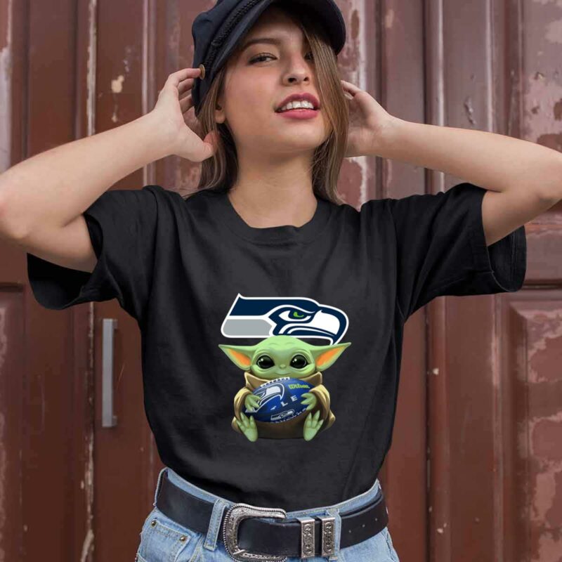 Baby Yoda Hug Seattle Seahawks 0 T Shirt