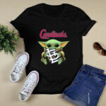 Baby Yoda Hug St Louis Cardinals 2 T Shirt