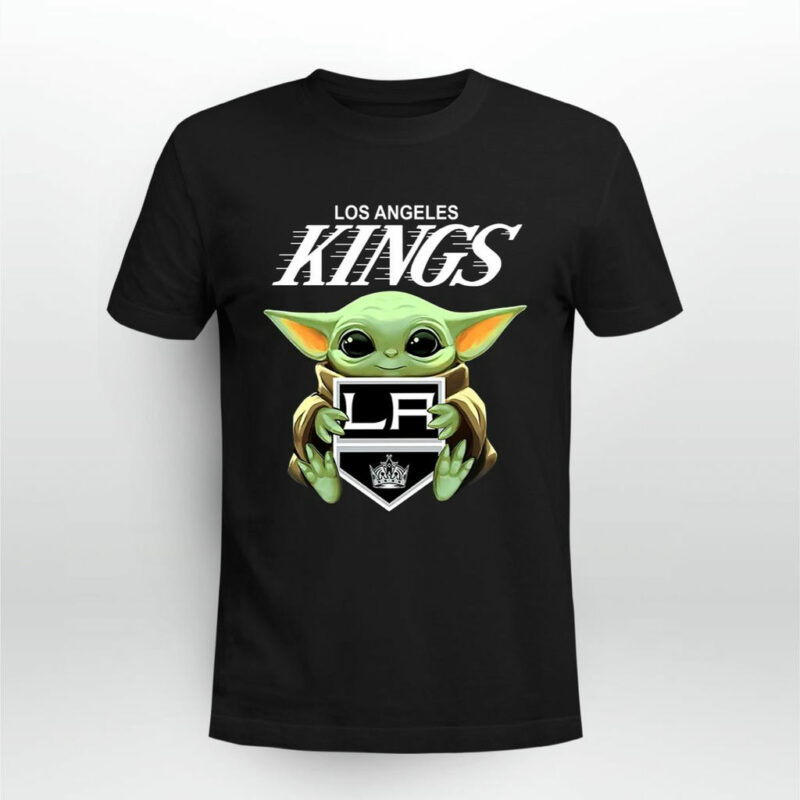 Baby Yoda Hugs The Los Angeles Kings Ice Hockey 0 T Shirt