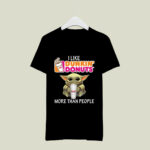 Baby Yoda I Like Dunkin Donuts More Than People 4 T Shirt