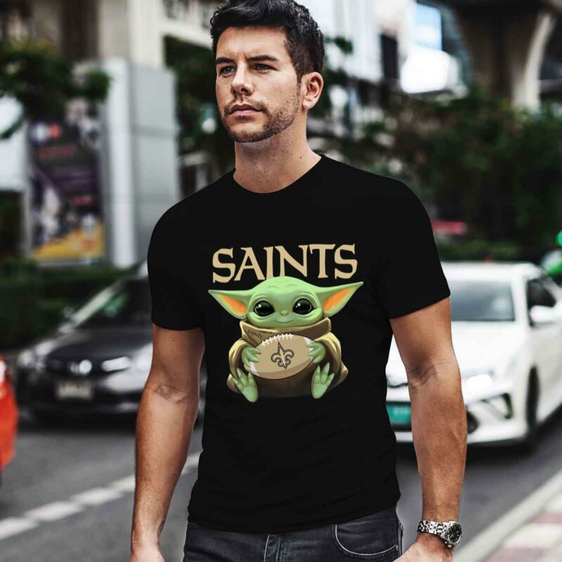 Baby Yoda Loves The New Orleans Saints Star Wars 0 T Shirt